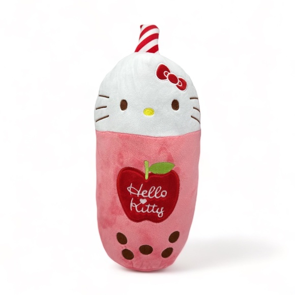 Sanrio Hello Kitty and Friends Hello Kitty Boba Drink with Straw Kawaii Plushie - Picture 1 of 3